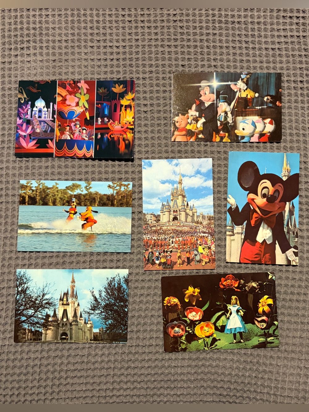 Walt Disney World Vintage Postcard Set of Seven